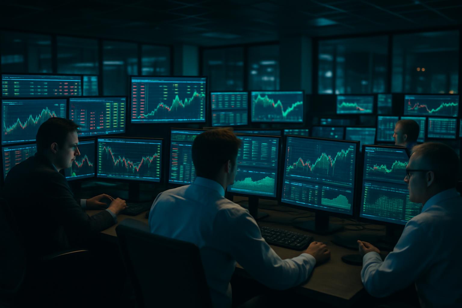 Trading desk screens and market workspace